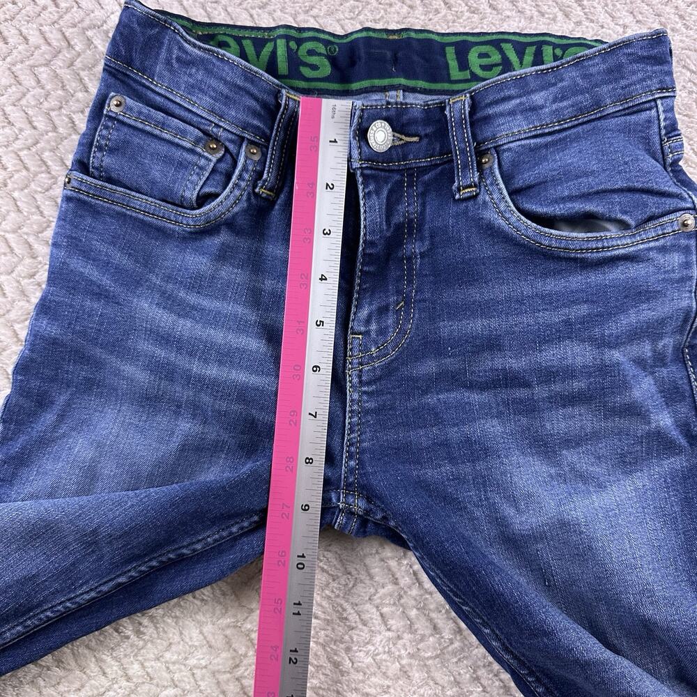 Levis 511 Skinny Blue Jeans Youth Boys Size 14 Reg 27x29 Adjustable Waist - Picture 7 of 12